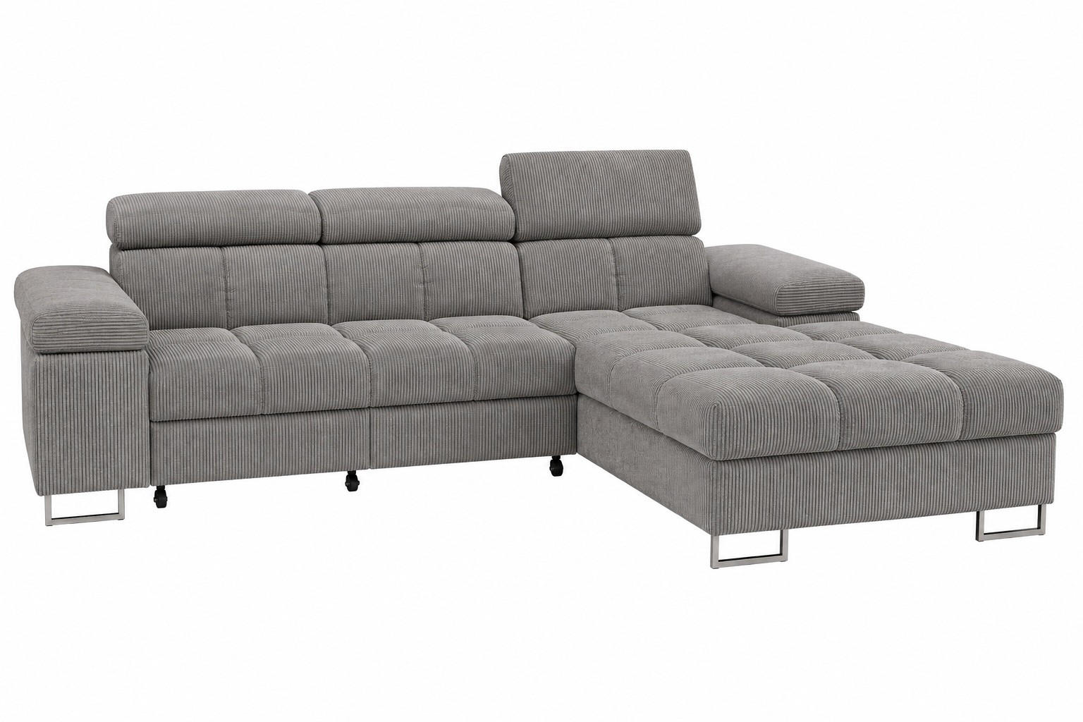 KS Home Concept Ecksofa Grau 271x203 cm