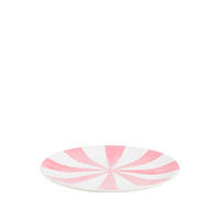 KUCHENTELLER Rosa Streifen in Rosa - 18cm - Multicolor, Keramik (18/18/2cm) - Blond Amsterdam
