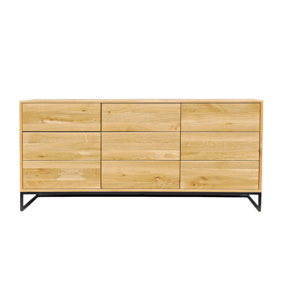 EICHENKOMMODE mit Schubladen auf metallischem Gestell MERIS III - Eichefarben, Holz (180/85/45cm) - Rawood Furniture