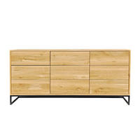 EICHENKOMMODE mit Schubladen auf metallischem Gestell MERIS III - Eichefarben, Holz (180/85/45cm) - Rawood Furniture