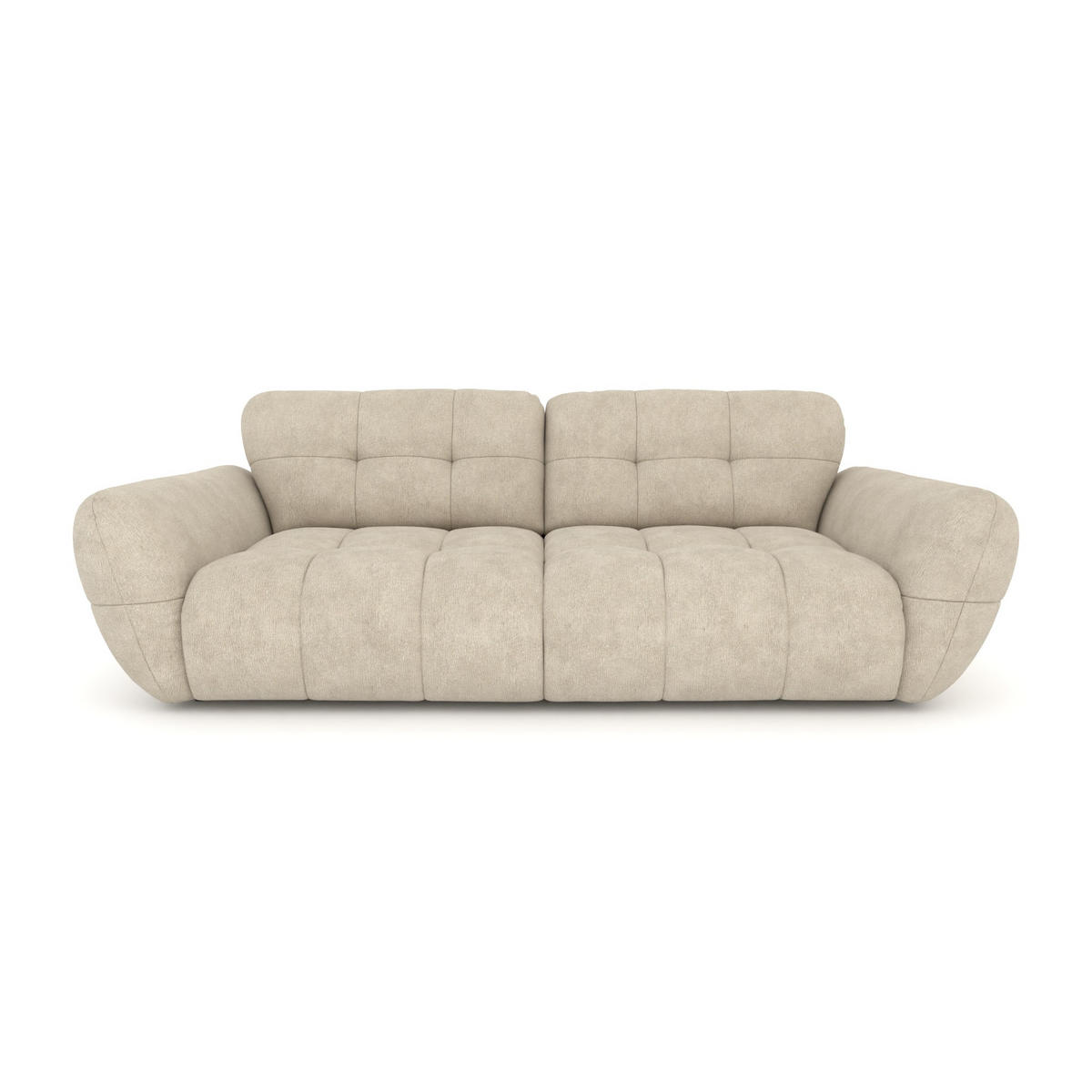 BIGSOFA Vannes Chenille Beige 272/134/68 cm - Hellbraun, Kunststoff/Textil (272/68/134cm) - foamnova