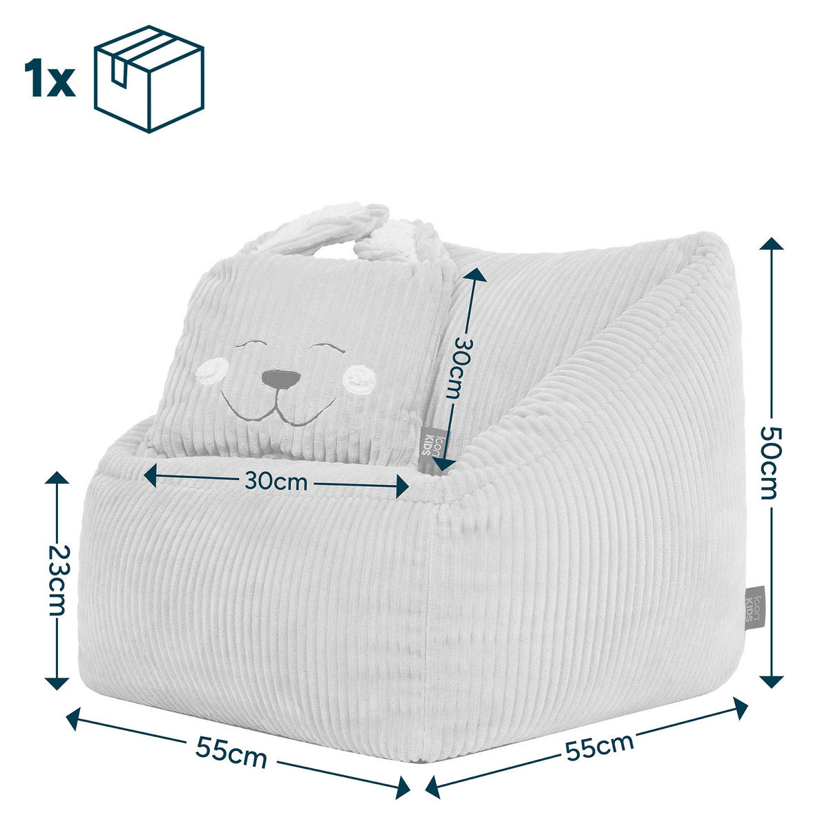 KINDERSITZSACK Natalia mit Animalkissen - Pink, Textil (55/50/55cm) - icon