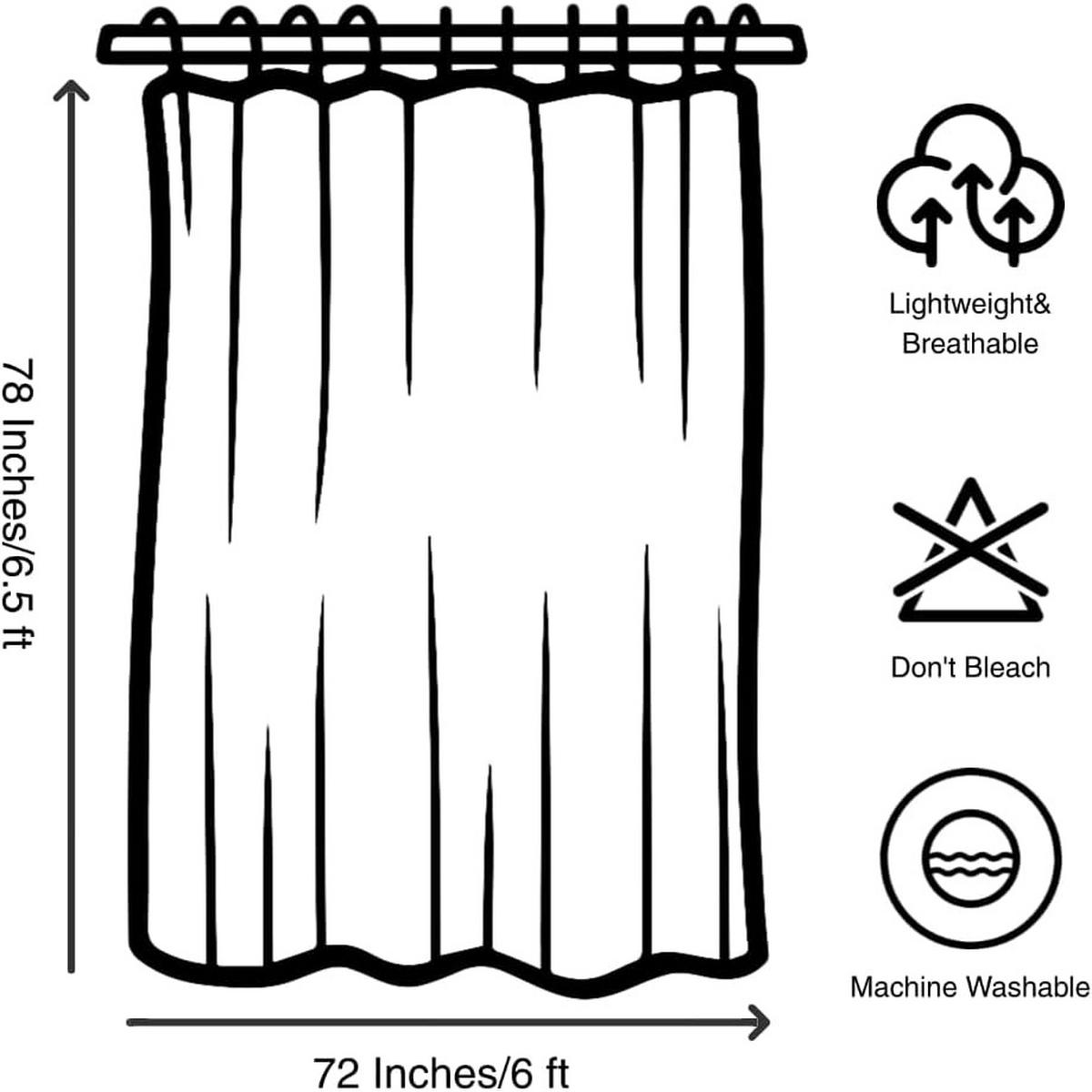 DUSCHVORHANG Boho Mitte minimalistisch abstrakt schlicht modern mit Haken - Beige, Textil (180/200cm) - MCBOSON