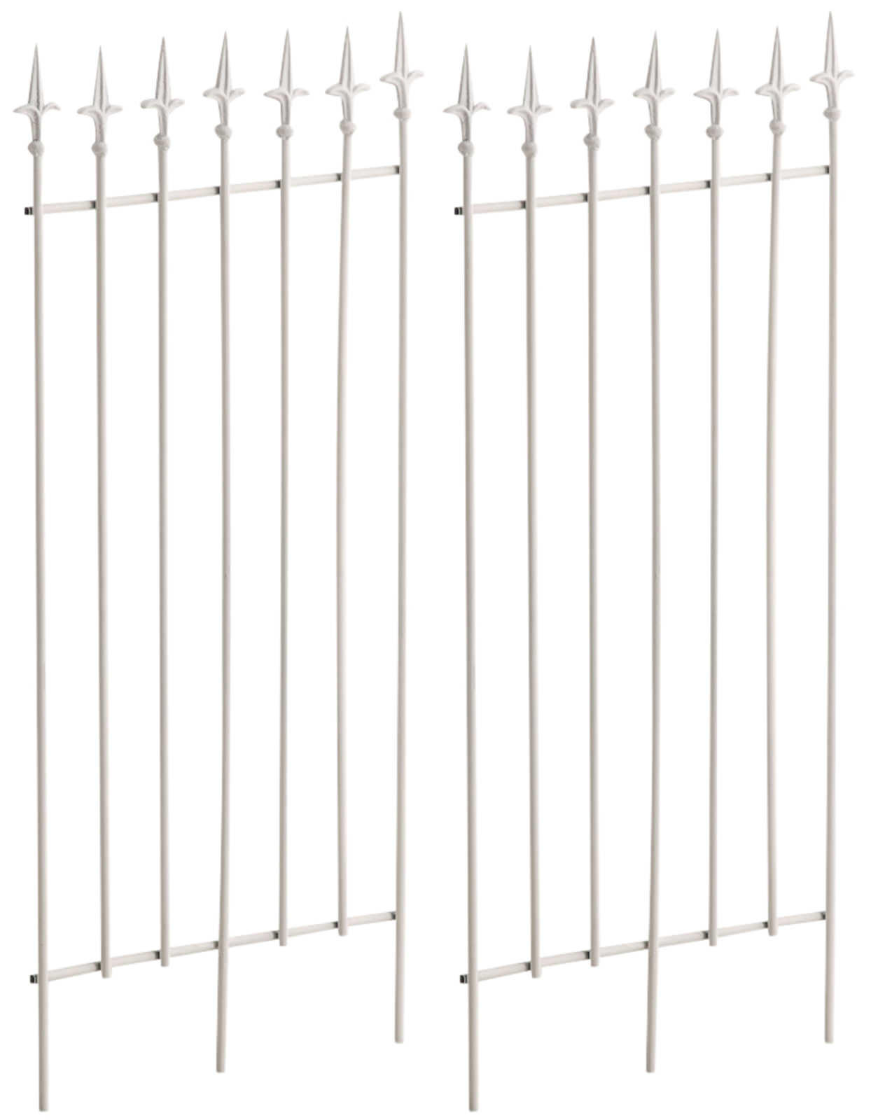RANKGITTER 2er Set Metall weiß - Weiß, Metall (50/100/0.7cm) - CLP