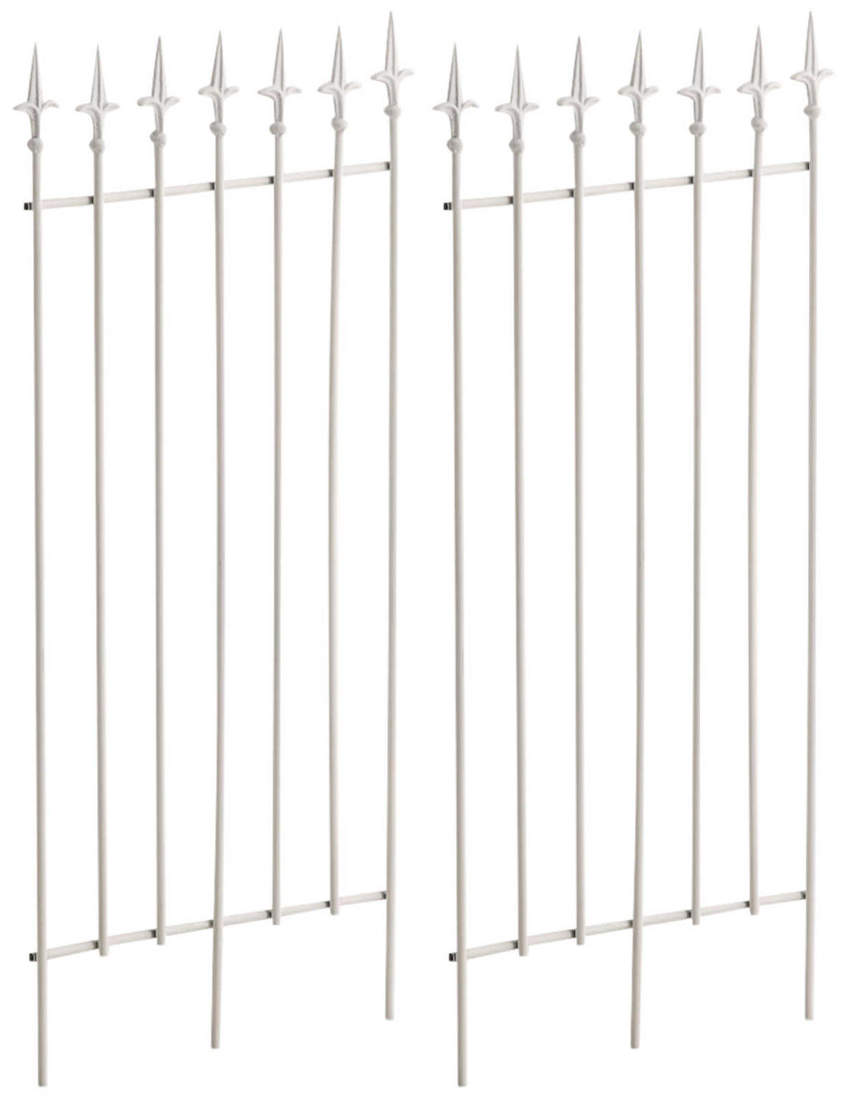 RANKGITTER 2er Set Metall weiß - Weiß, Metall (50/100/0.7cm) - CLP