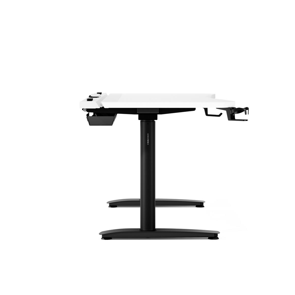 ELEKTRISCH verstellbarer Gaming-Schreibtisch X-Forge 160 x 80 cm - Schwarz/Weiß, Metall (80/160/72cm) - Diablo Chairs