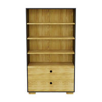 HOLZBÜCHERREGAL mit Schubladen und Regalböden für das Wohnzimmer CARLA - Eichefarben, Holz (100/180/45cm) - Rawood Furniture