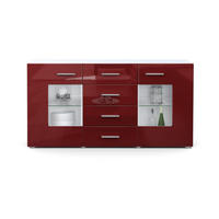 SIDEBOARD Noah Bordeaux Hochglanz - Bordeaux, Holzwerkstoff (139/72/35cm) - Vladon