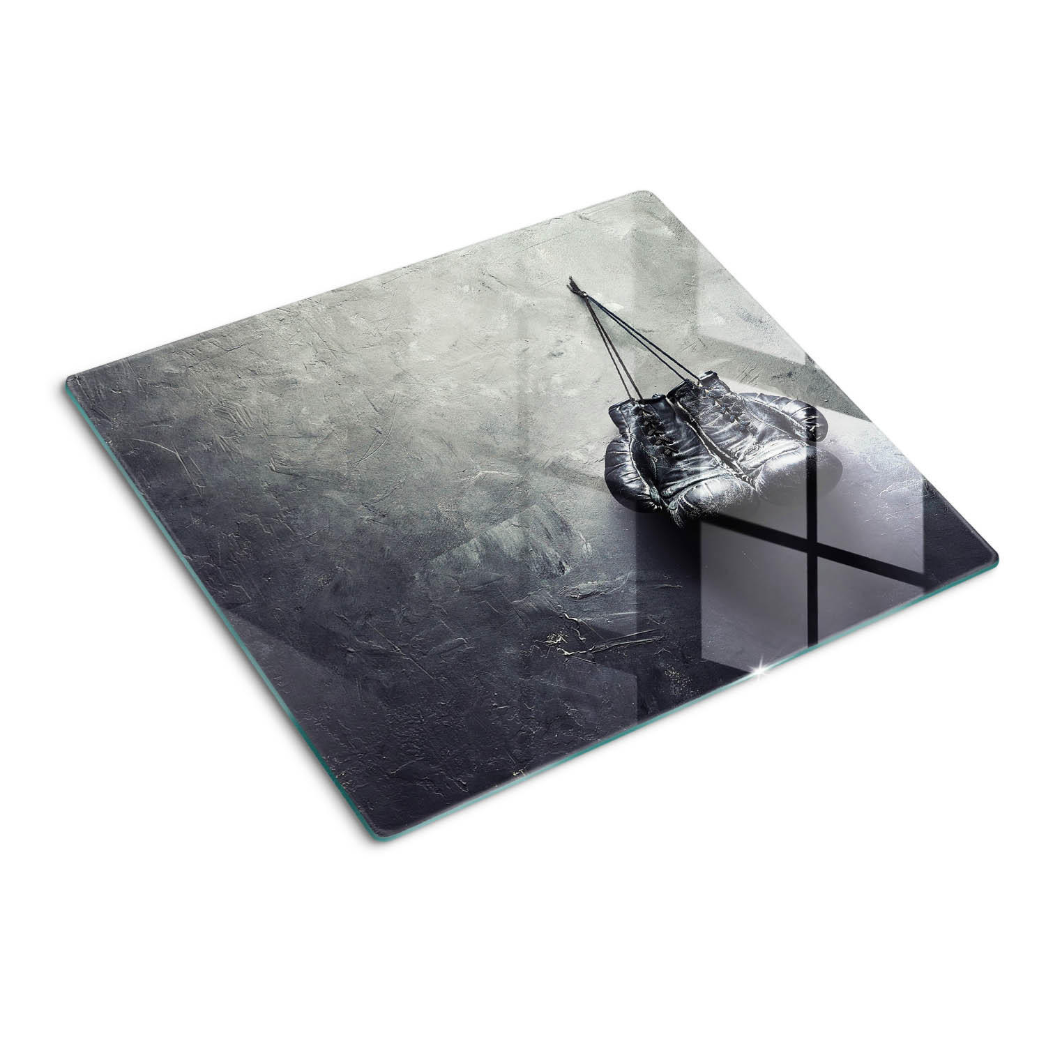 GLASPLATTE 60x52 cm Boxhandschuhe - Schwarz, Glas (60/0.4/52cm) - TULUP