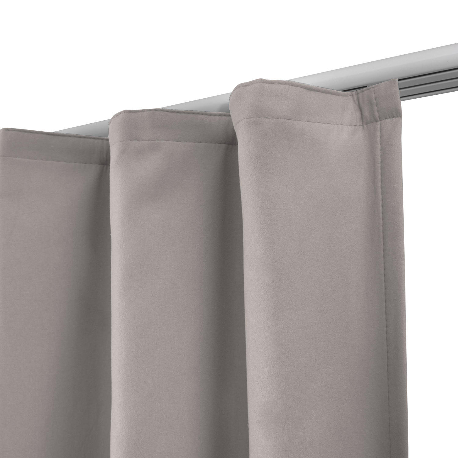VORHANG Amelie TK mit Kräuselband 140x245cm Grau (2tlg) - Grau, Textil (140/245/1cm) - Beautissu 
