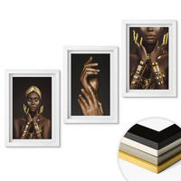 WANDBILDER 3er-Set - 20x30 cm Weißer Rahmen - Porträts afrikanischer Frauen - Weiß, Kunststoff (20/30cm) - ArtPrintCave