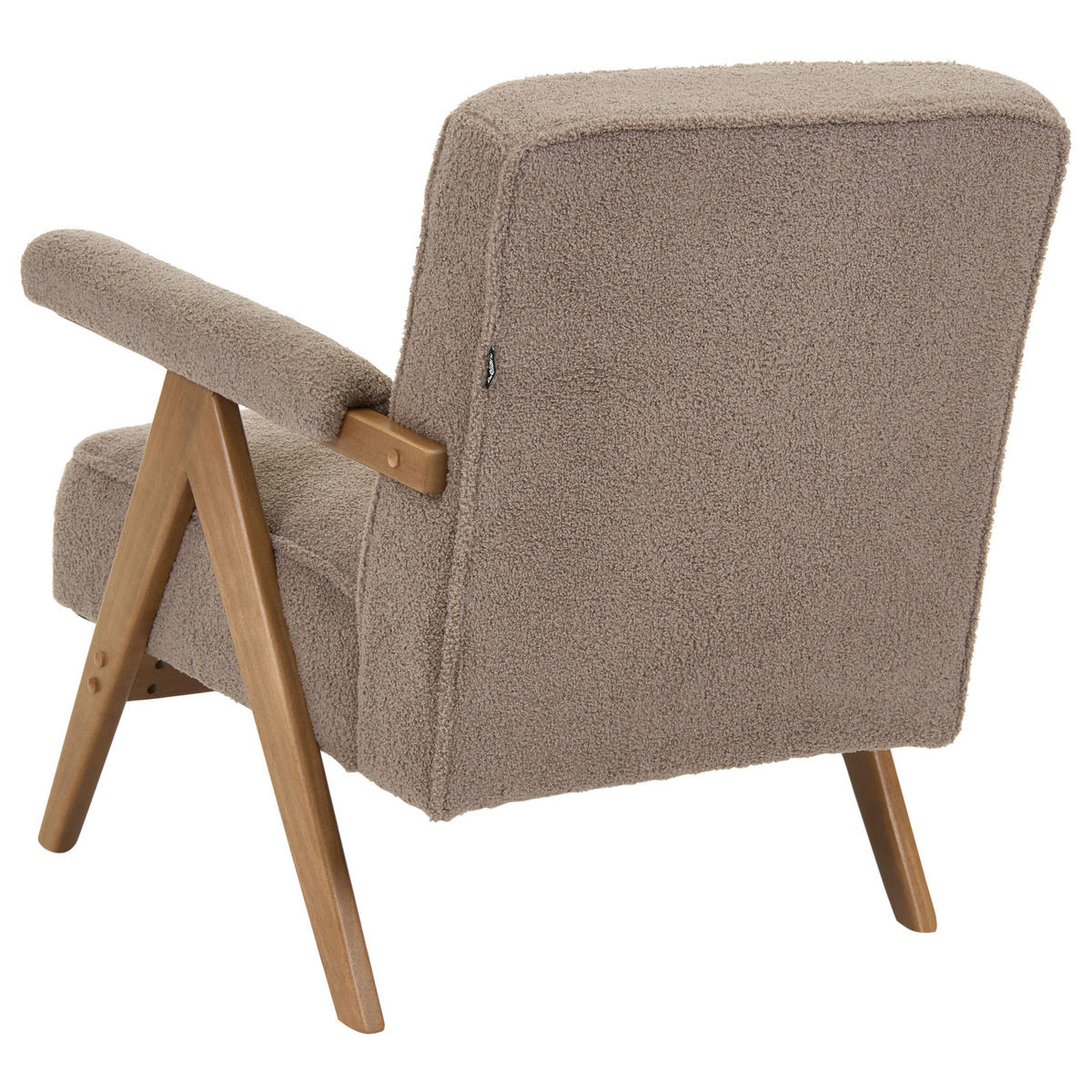 SESSEL Bouclé Taupe Evje - Taupe/Beige, Textil (70/81/72cm) - Beliani