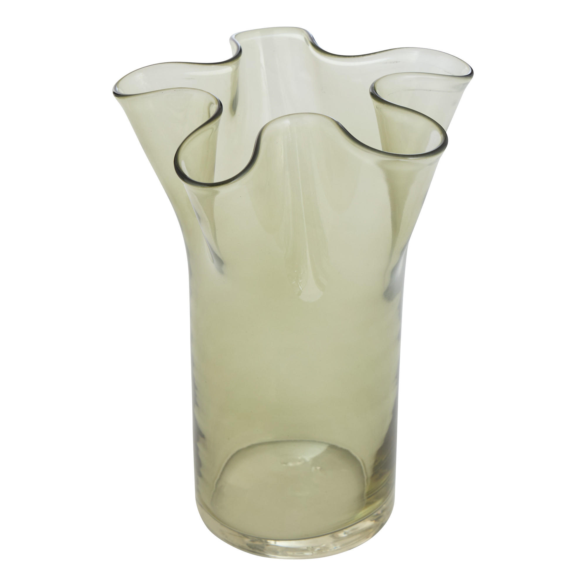 GLASVASE 17/17/23,5 cm - Olivgrün, Glas (17/23.5cm) - Atmosphera Createur d´interieur