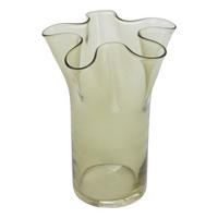 GLASVASE 17/17/23,5 cm - Olivgrün, Glas (17/23.5cm) - Atmosphera Createur d´interieur