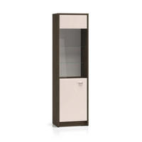 VITRINE Kaius Kaschmir und Dunkles Holz - Beige, Holzwerkstoff (54.6/194.7/40cm) - Petits-meubles