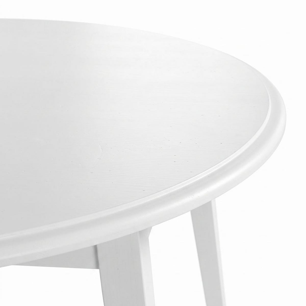 ESSTISCH Belluno Elegante Kiefer weiß (RAL9010) lackiert 110-210 / 110 / 74,5cm - Weiß, Holz (110/210/75cm) - Feldmann-Wohnen