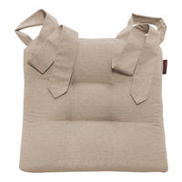 STUHLKISSEN Fino mit Schleifenband taupe - Taupe, Textil (46/42/7cm) - Magma Heimtexx