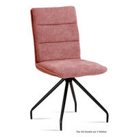 ESSZIMMERSTUHL (4er-Set) Dianna 47x92x60 Schwarz/Rosewood - Dunkelrosa/Schwarz, Kunststoff (60/92/47cm) - 58aufmkessel