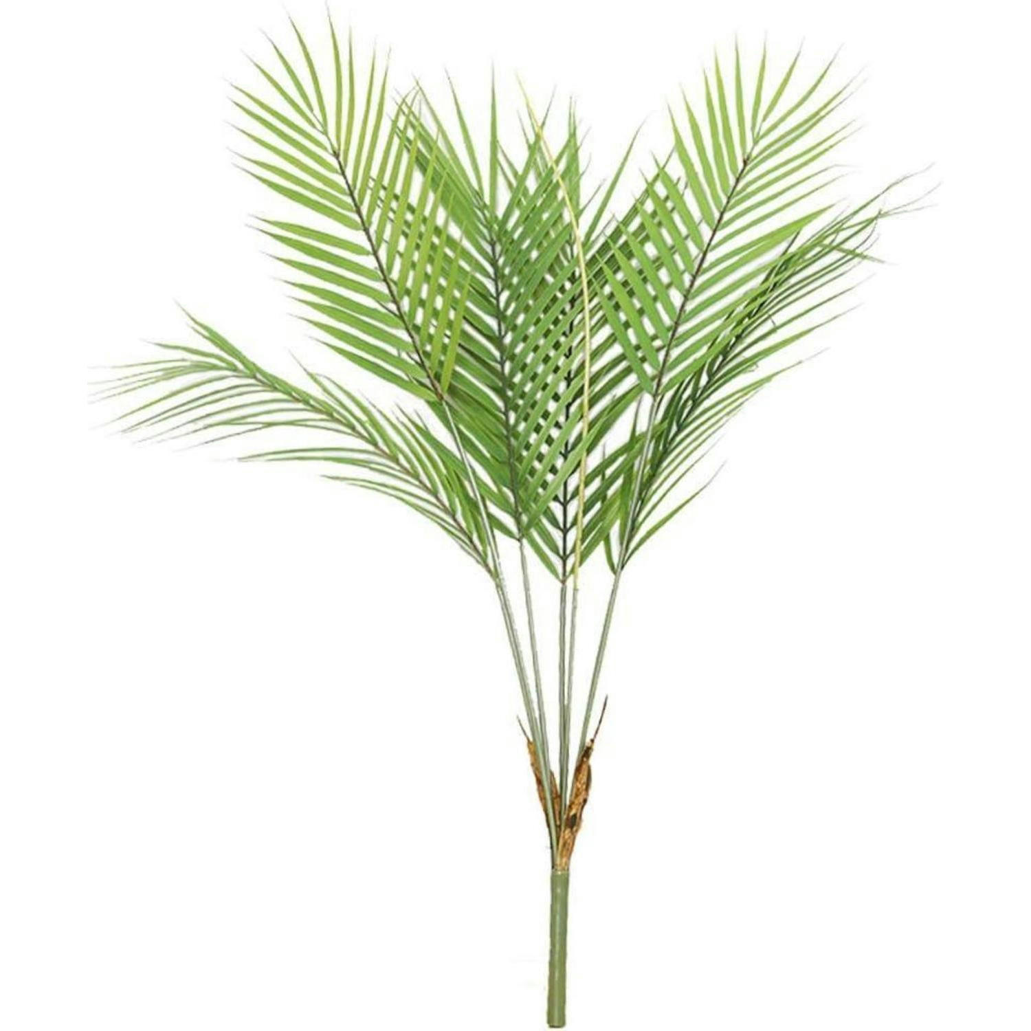 KUNSTPFLANZE Tropische Areca Palme 6 Blätter Grün 75 cm - Grün, Kunststoff (40cm)