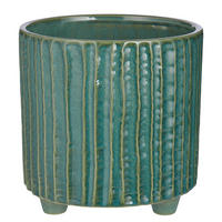 BLUMENTOPF Reed - Grün, Keramik (20cm) - Butlers
