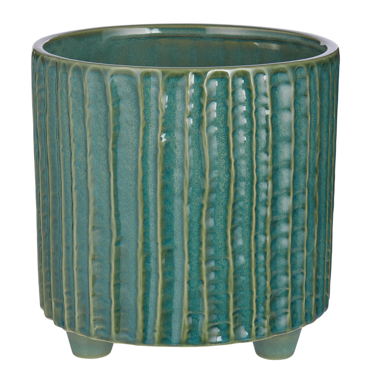 BLUMENTOPF Reed - Grün, Keramik (20cm) - Butlers