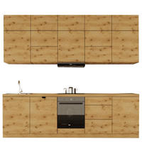 KÜCHENZEILE 300 cm - Langen KL13-M300 - in Artisan Eiche - Eiche Artisan, Holz (300/212/52cm)