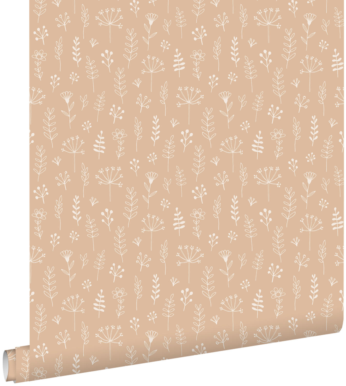 TAPETE Blumenmuster 53 cm x 10.05 m - Terracotta, Papier (53/0.1cm) - ESTAhome