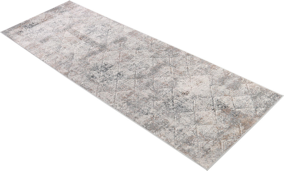 TEPPICHLÄUFER VALLEY hellgrau vintage 100/300 cm - Hellgrau, Textil (100/300cm) - Tapiso
