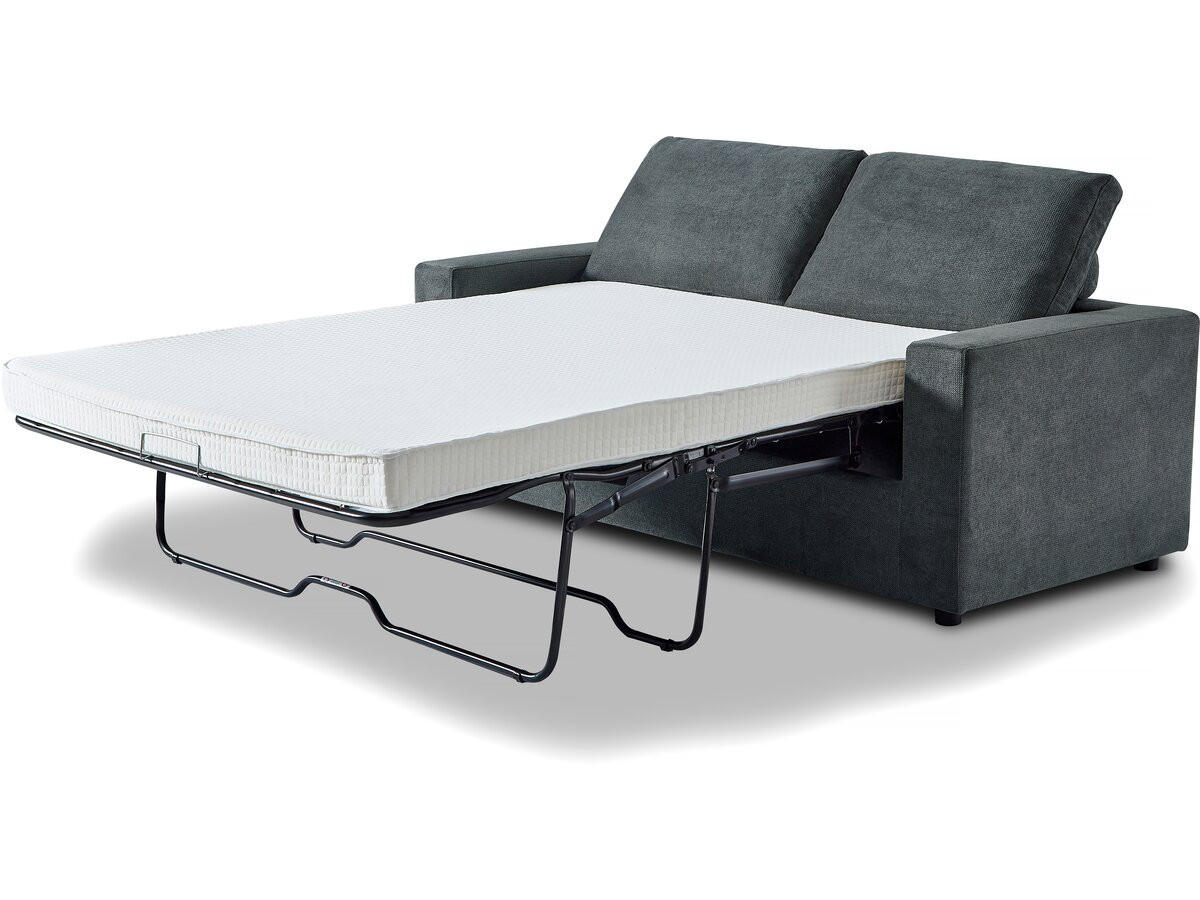 SCHLAFSOFA Elena Grau - Grau, Textil/Metall (185/88/90cm) - Habitat Garten