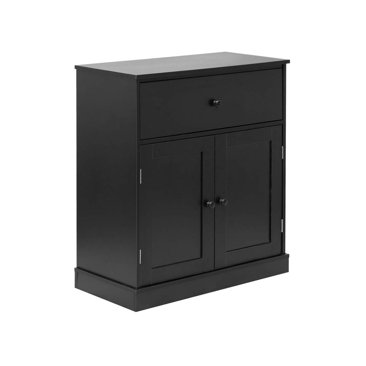 KOMMODE Schwarz 30/60/70 cm - Schwarz, Holzwerkstoff (60/70/30cm) - Mobili Rebecca