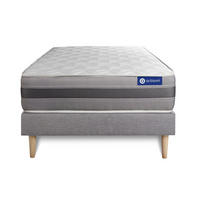 BETT Actimemo relax Memory-Schaum 80 x 200 cm h2 - Kit Bettgestell Grau - Beige/Grau, Karton/Holz (80/200cm) - ACTISOM