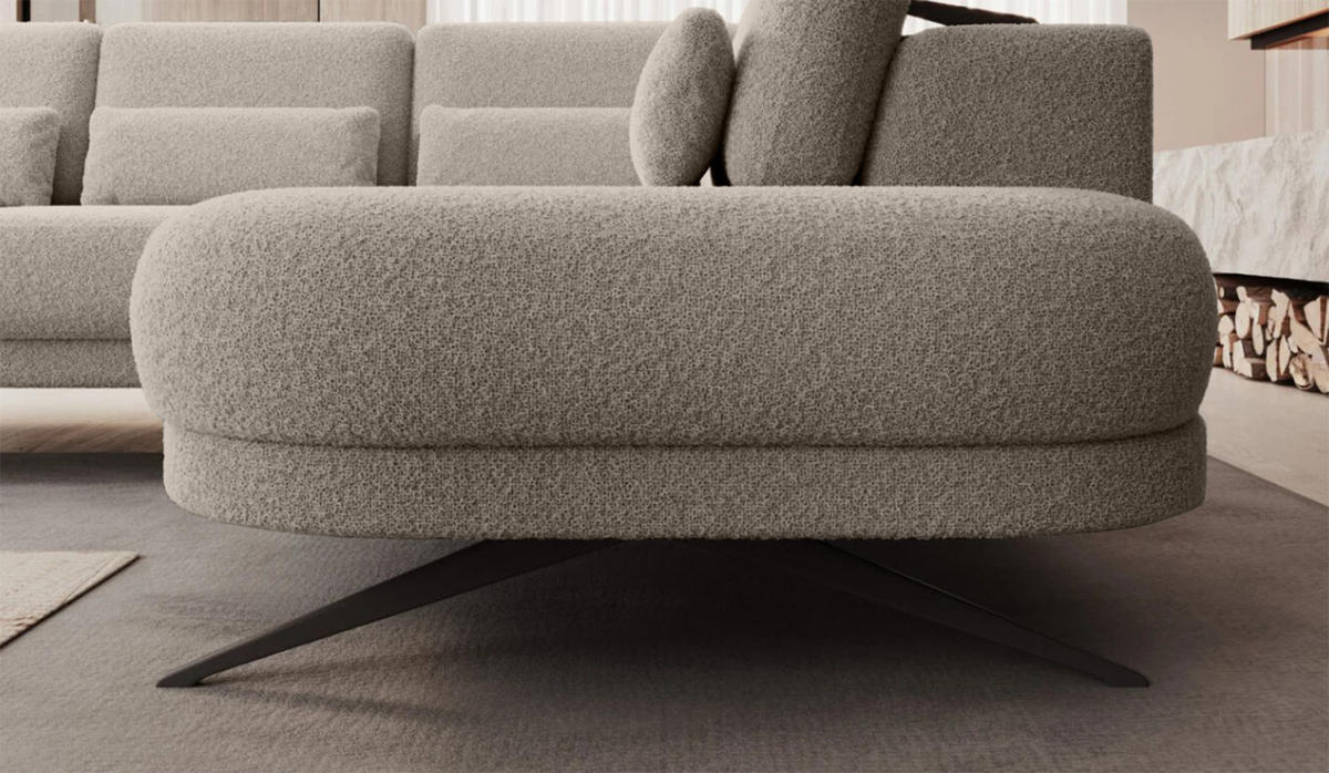 ECKSOFA ILUSIO L 250x205cm, Schlaffunktion, Grau, Rechts - Grau, Holz/Textil (248/205cm) - DomoHome
