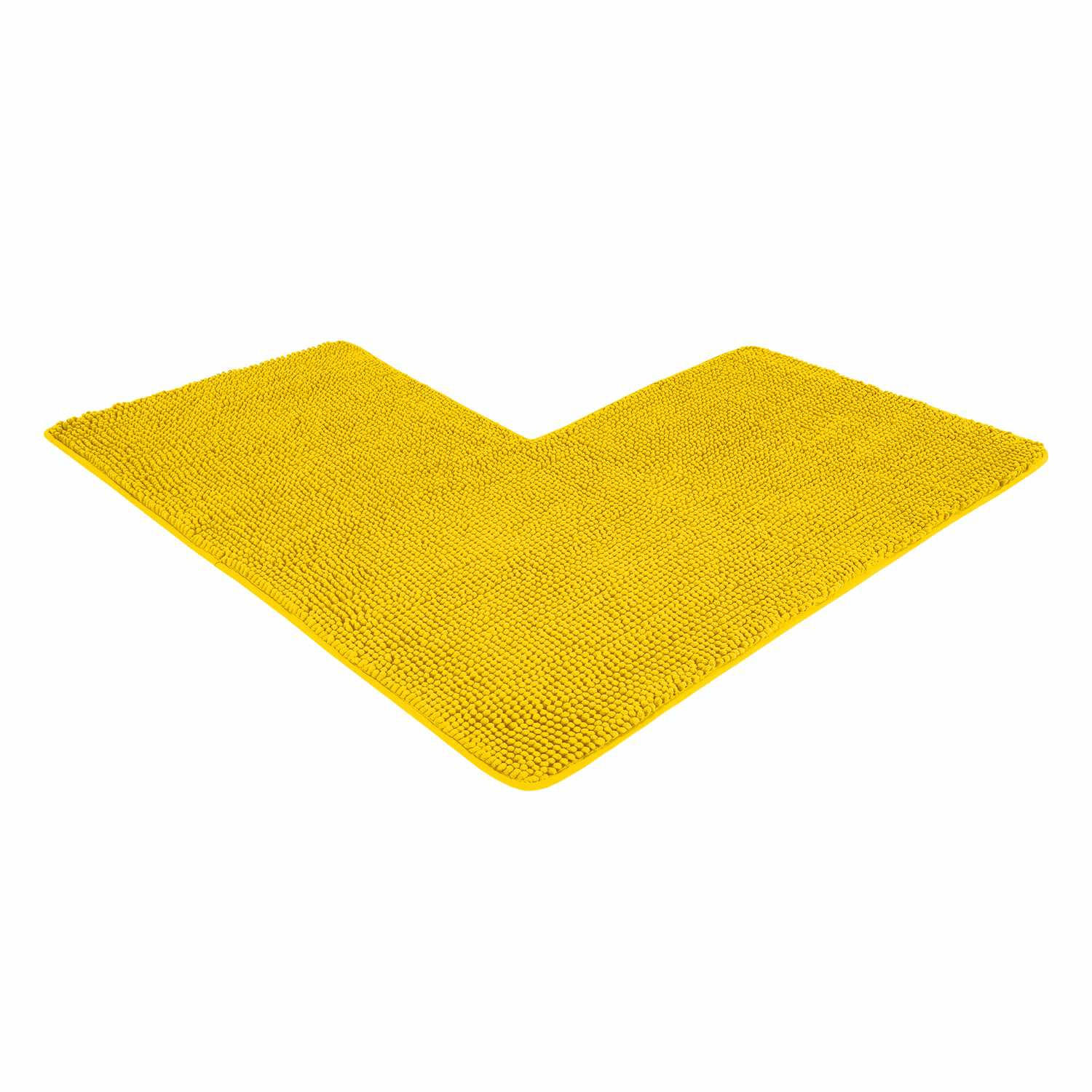 ECKBADEMATTE PARIS - Gelb, Textil (100/100cm) - WohnDirect