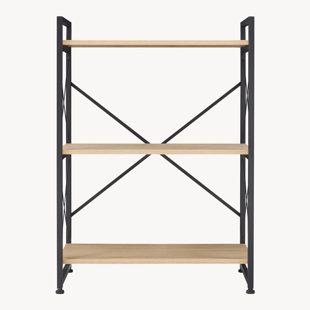 STANDREAGL Skørping - Eichefarben/Schwarz, Holzwerkstoff/Metall (65/90/30cm) - [en.casa]