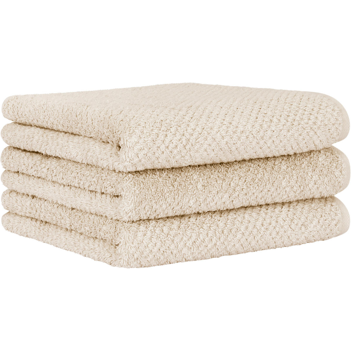 HANDTÜCHER PURE 6500 TRAVERTIN - 366 - Beige, Textil (50/100cm) - Cawoe