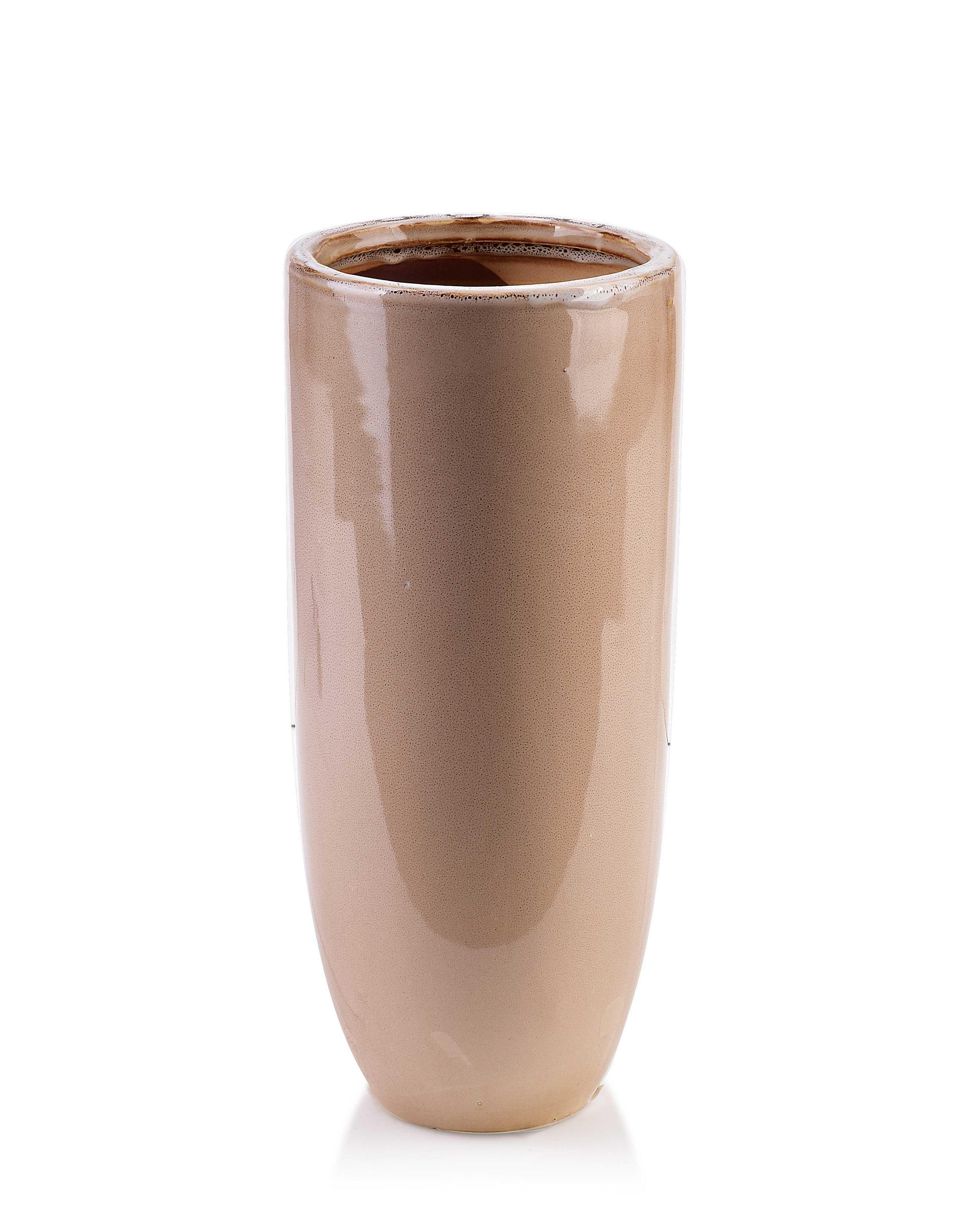 VASE Yanda Beige 11.5/11.5/25.5 cm Keramik - Beige, Keramik (25.5cm) - Mondex
