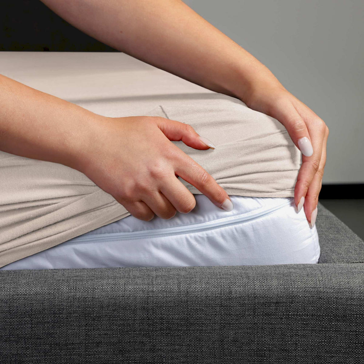 NAPÍNACIE prestieradlo FLAT - biela, textil (90/200cm) - Schöner Wohnen
