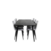 TISCHGRUPPE Grau - Grau, Holzwerkstoff (90/75/180cm) - ebuy24