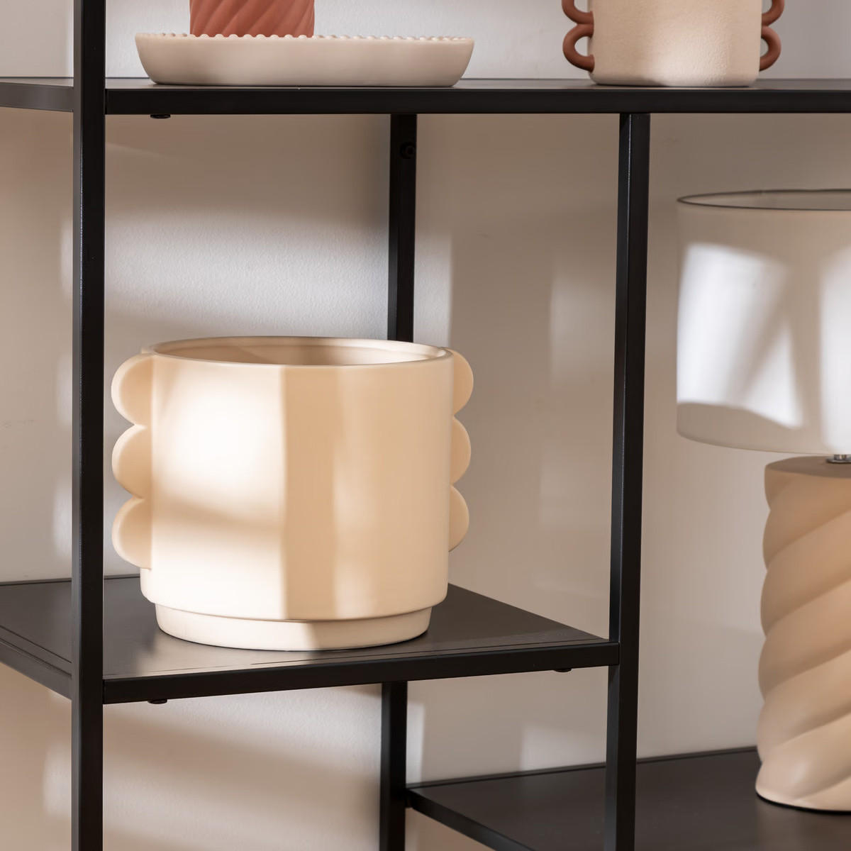 ÜBERTOPF Keramik Wavy Bliss Ø 18 cm - Beige, Keramik (18/18/25.5cm) - Atmosphera Createur d´interieur