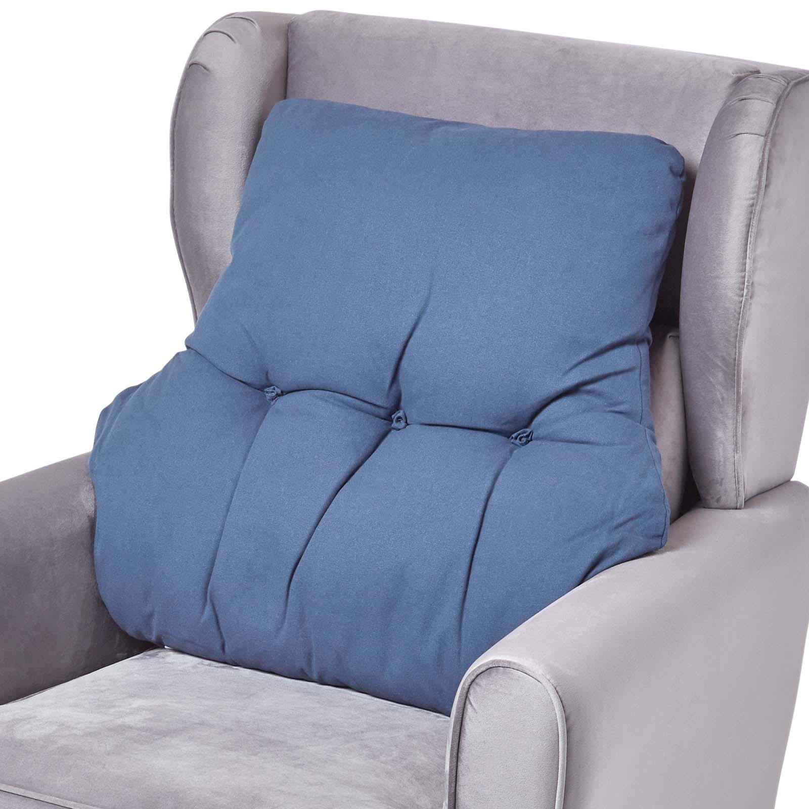 RÜCKENKISSEN dunkelblau 68/58 cm – Stützkissen für Sessel, Baumwolle - Dunkelblau, Textil (68/15cm) - Homescapes