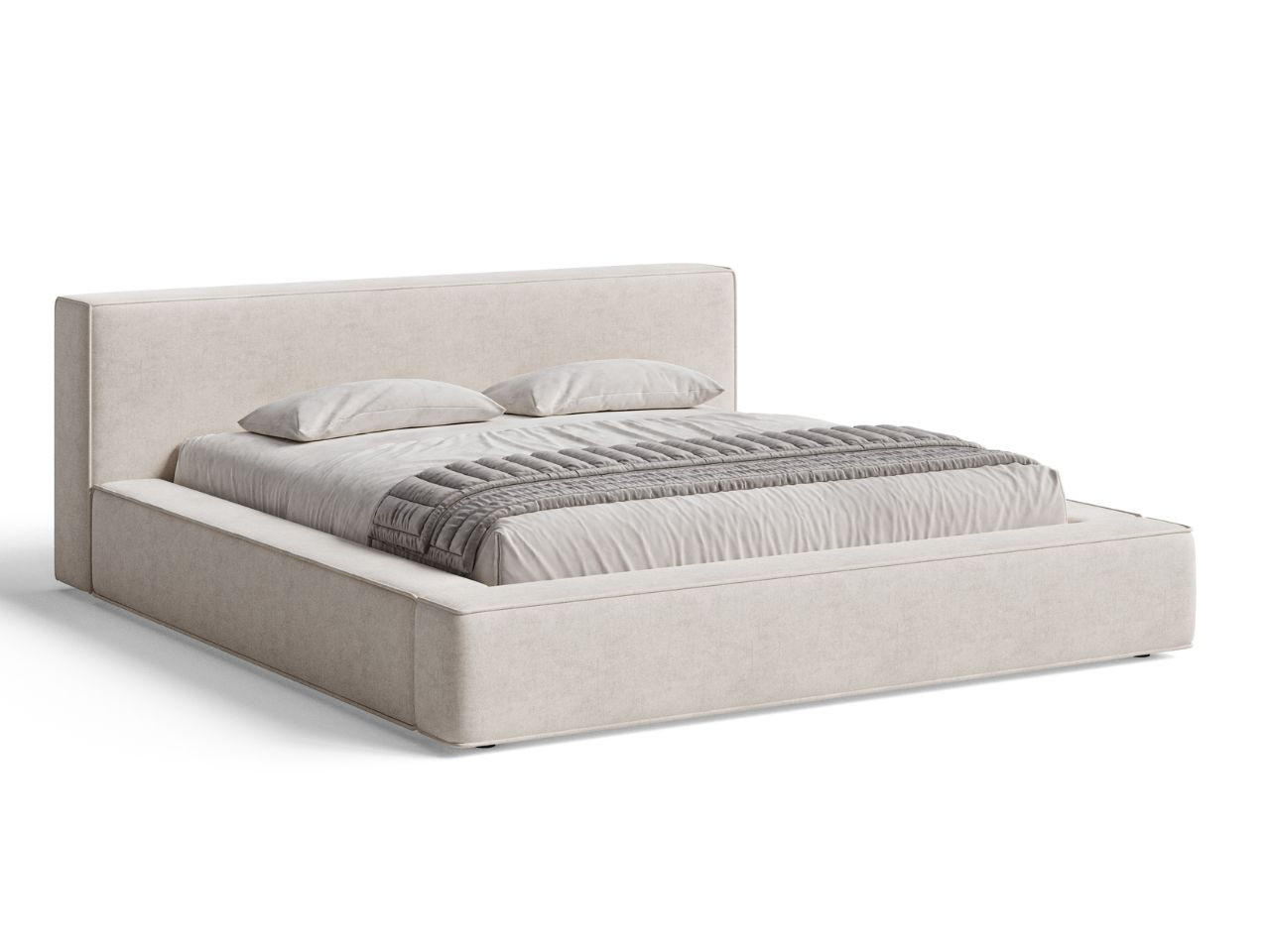 POLSTERBETT Mali 180x200 Beige - Beige, Textil (180/200cm) - Graingold