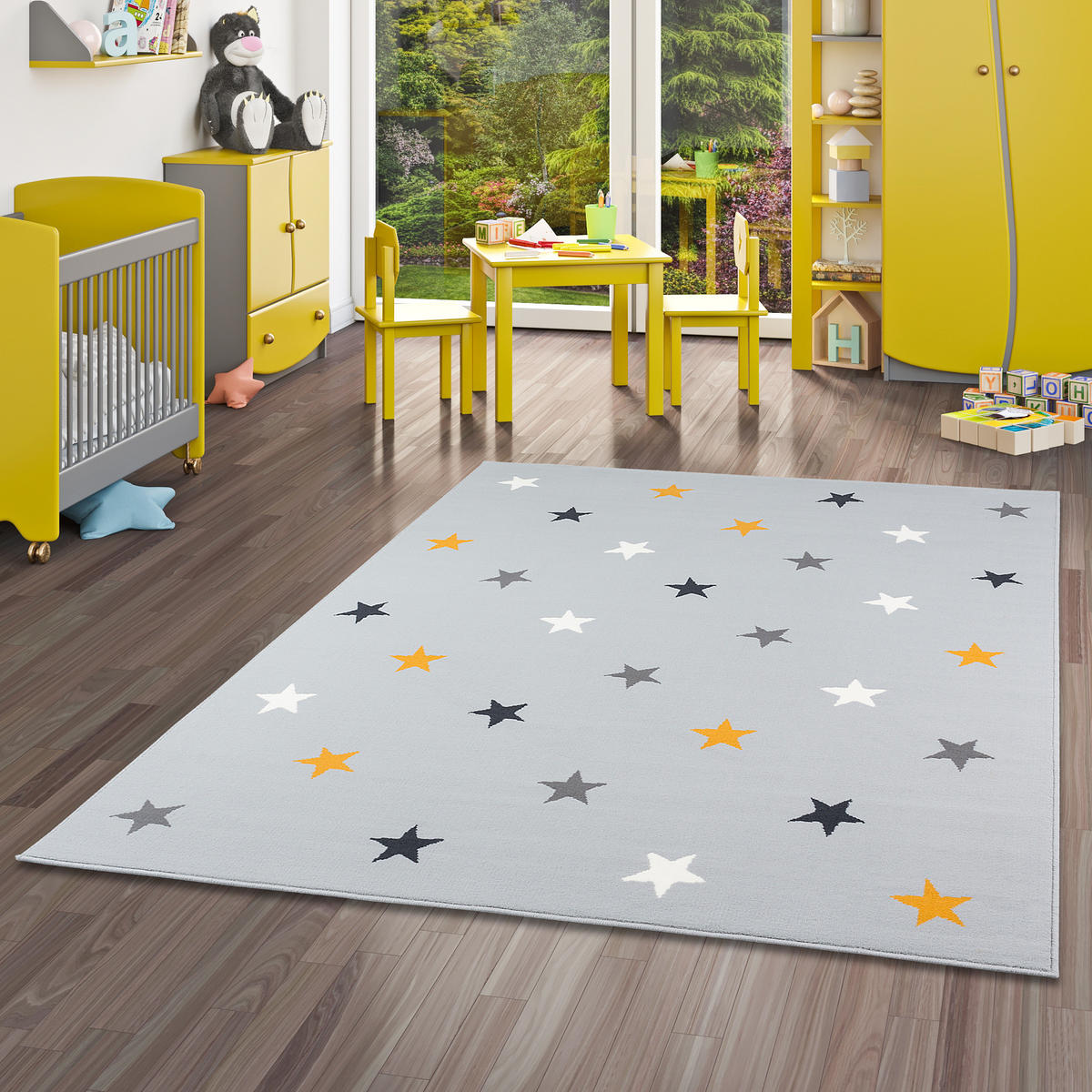KINDER UND JUGEND TEPPICH TRENDLINE STERNE MIX - Grau, Textil (120/170cm) - Pergamon