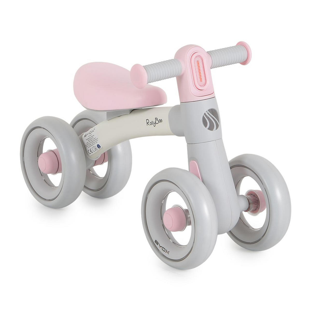 LAUFRAD RollyBoo 10 Zoll rosa EVA-Reifen Stoßdämpfer Beleuchtung 4 Räder - Rosa, Metall (56/20/35cm)