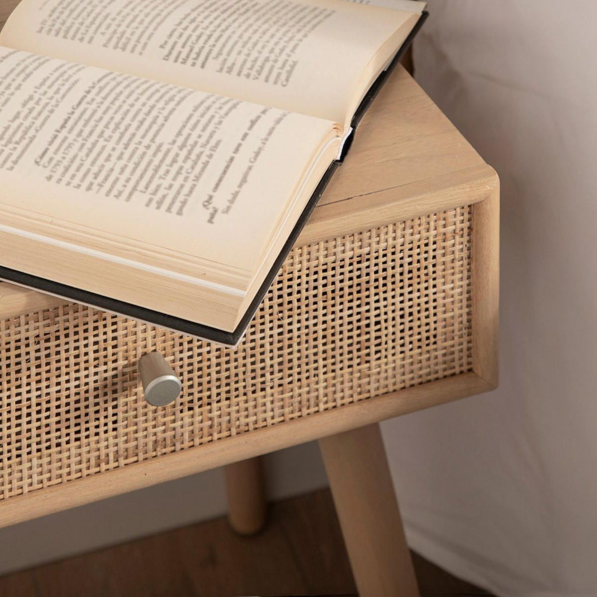 NACHTTISCH MIT 1 SCHUBLADE Lisa Natürlich 40 cm x 61 cm - Naturfarben, Holzwerkstoff (40/61/36cm) - Klast Home