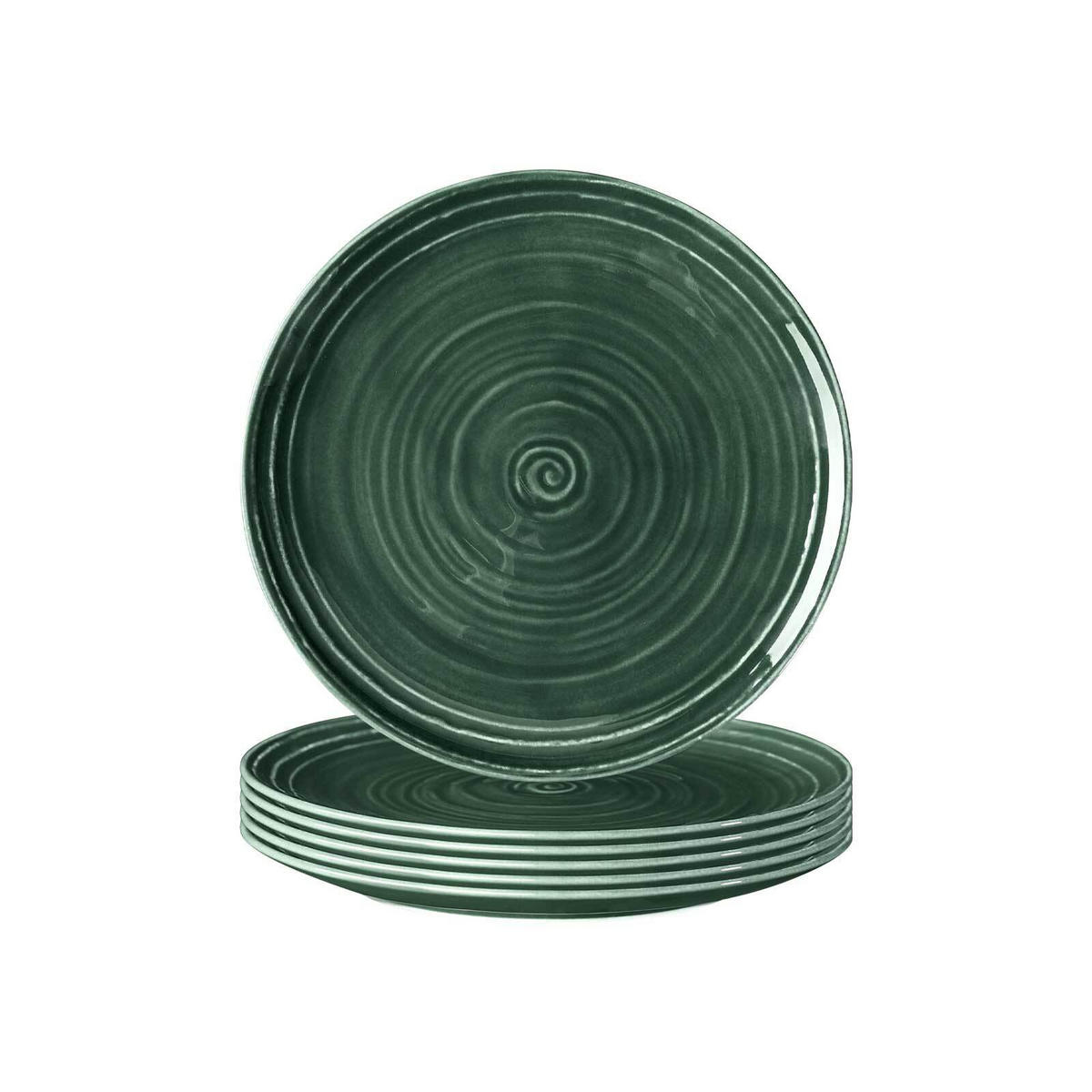 BROTTELLER Terra Moosgrün ø 17,7 cm 6er Set - Dunkelgrün, Keramik (17.7cm) - Seltmann Weiden