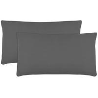 KISSENBEZUG, 2er-Set, 40x80 cm, 100% Baumwolle, Grau - Anthrazit, Textil (40/80cm) - Zollner