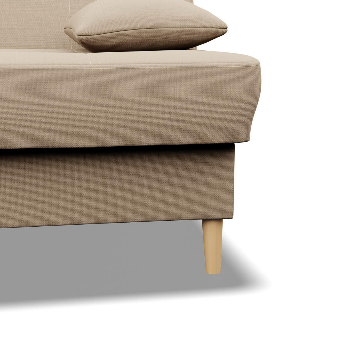 SOFA 3-SITZER MIT SCHLAFFUNKTION AVENTO Beige - Beige, Textil (93/96/200cm) - Mebligo