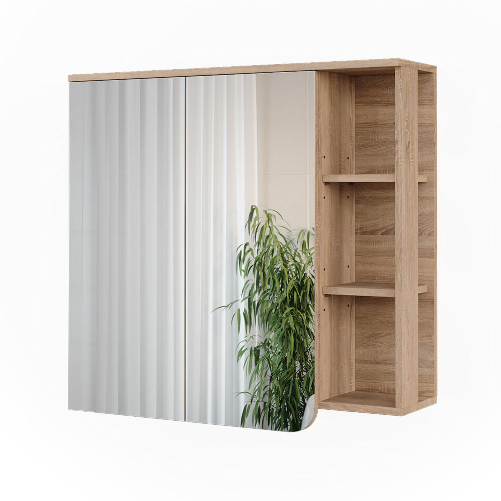 ZRCADLOVÁ SKŘÍŇKA Karen Sonoma/antracit - Sonoma dub/antracitová, kompozitní dřevo (80/75/20cm) - Vicco