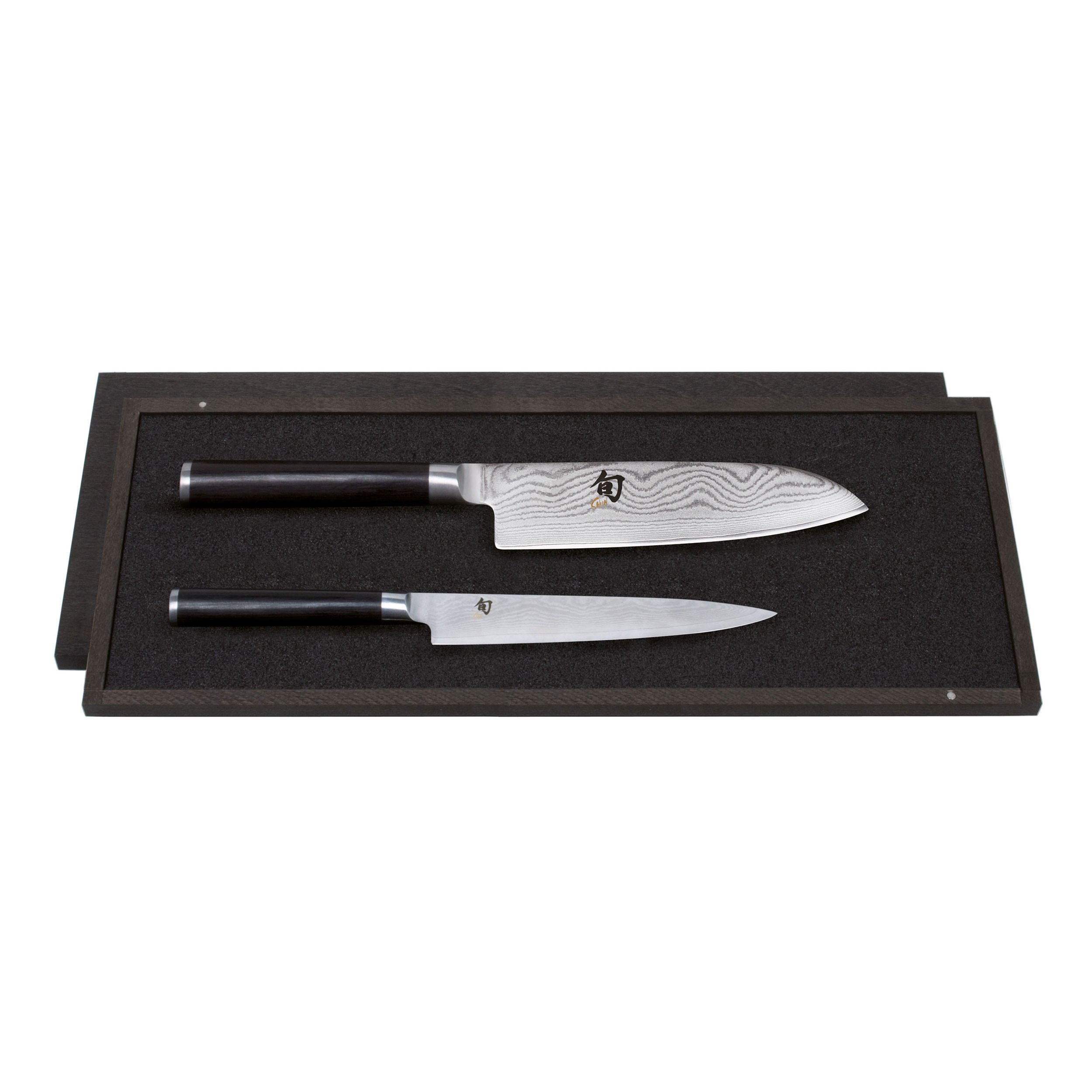 MESSER-SET Shun Classic, 2-tlg., Damast - Silberfarben, Metall - Kai Messer