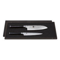 MESSER-SET Shun Classic, 2-tlg., Damast - Silberfarben, Metall - Kai Messer